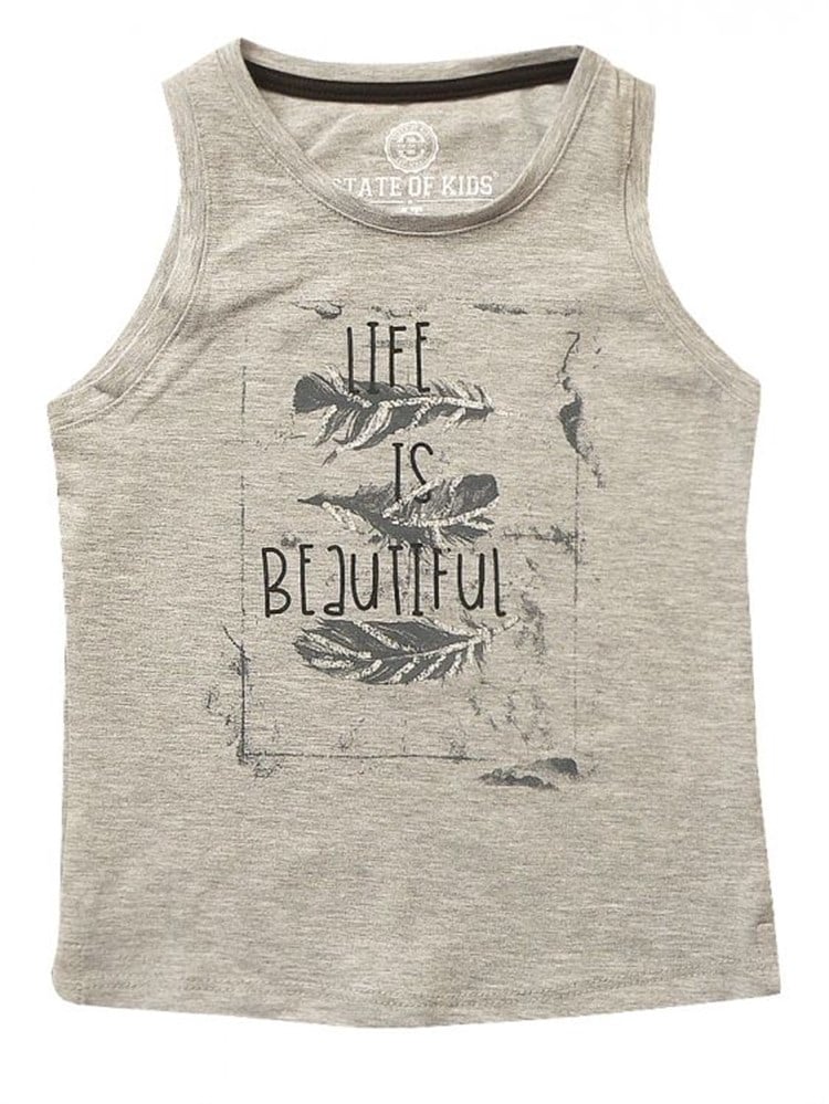 State of Kids Hayat Güzeldir Atlet - Gri