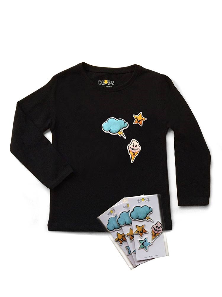 Blops Yıldız Rüyası Sweatshirt Siyah - Unisex