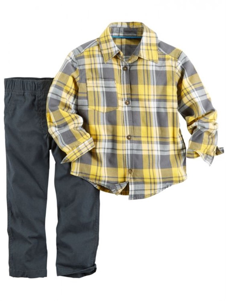 Carter's Gömlek Pantolon Set - Sarı