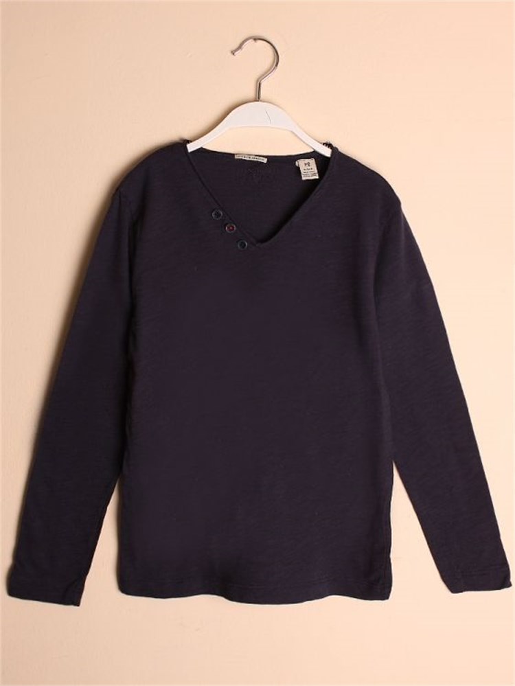 Scotch & Soda Basic Sweatshirt - Düğme Detaylı