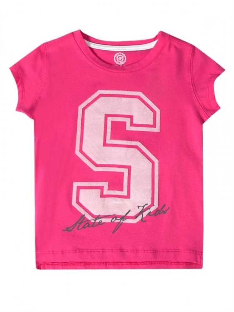 State of Kids S For State T-Shirt - Pembe