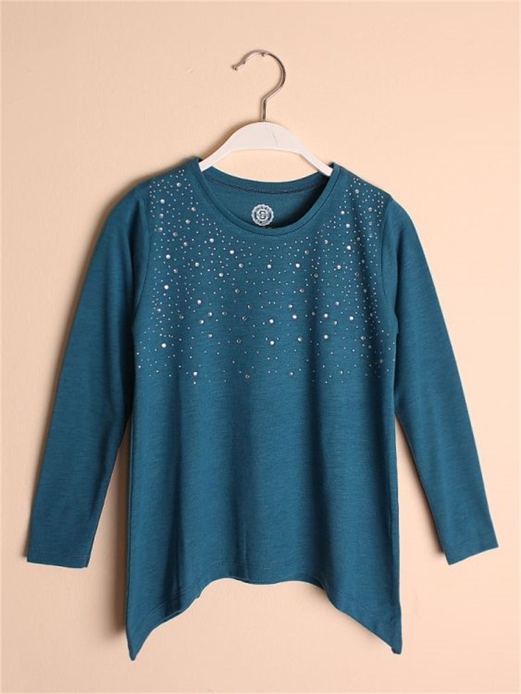 State of Kids Tunik - Taşlı - Petrol Mavisi