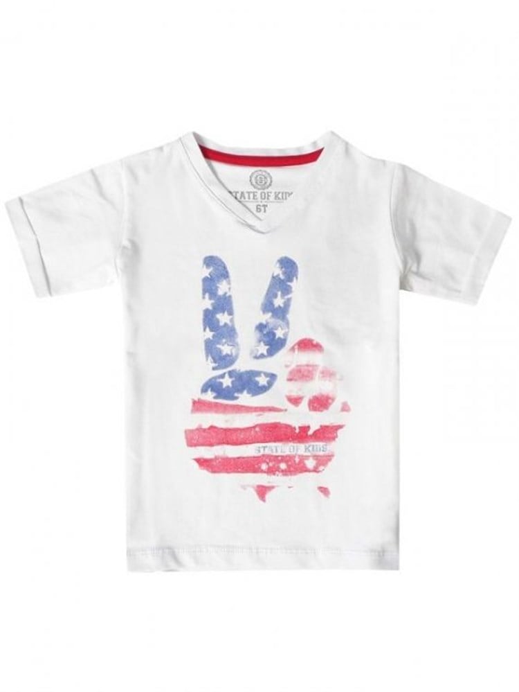 State of Kids Baskılı T-Shirt - USA