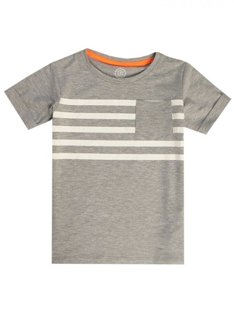 State Of Kids Çizgili Gri T-Shirt