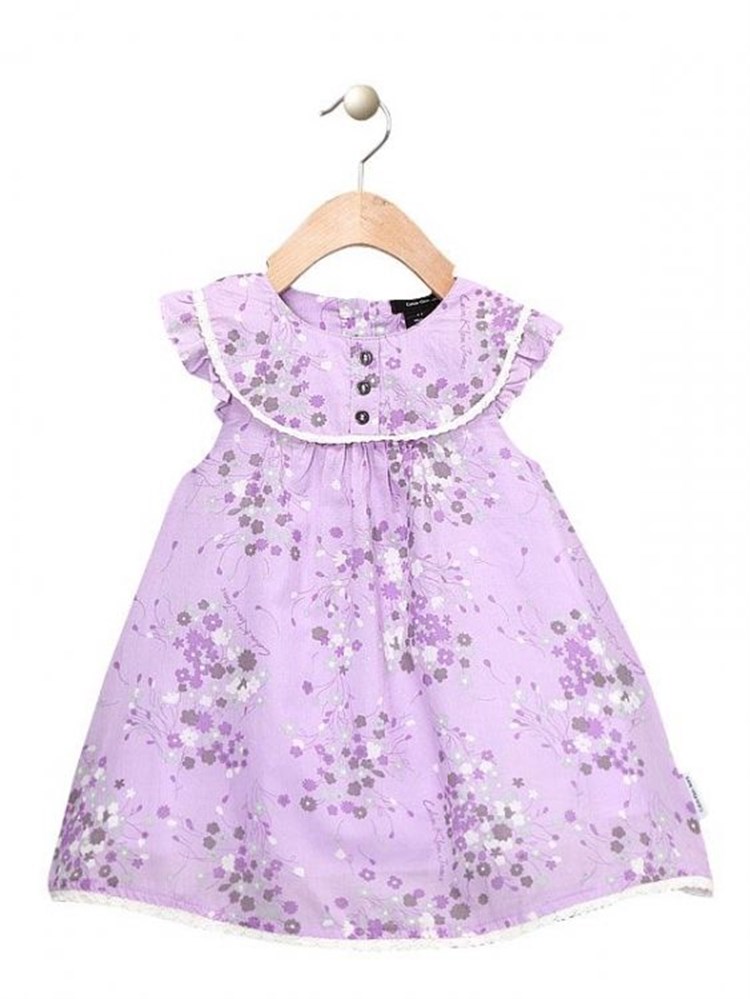 Calvin Klein Purple Flowers Elbise