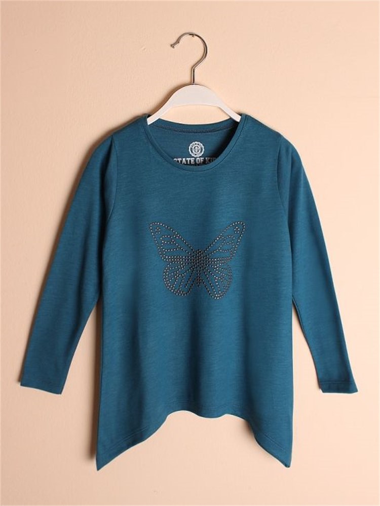 State of Kids Tunik - Kelebek - Petrol Mavisi