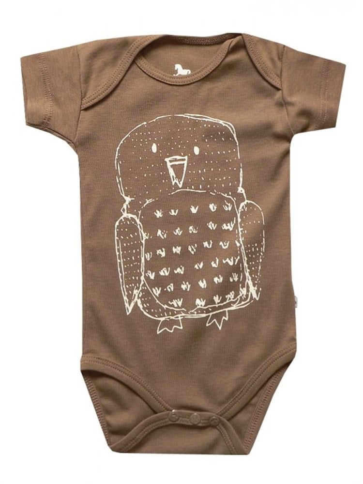 Bebeque Sevimli Baykuş Body - Vizon