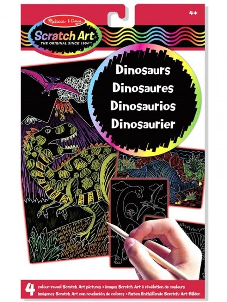 Melissa & Doug Renkli Dinozorlar - Kazıma Sanatı