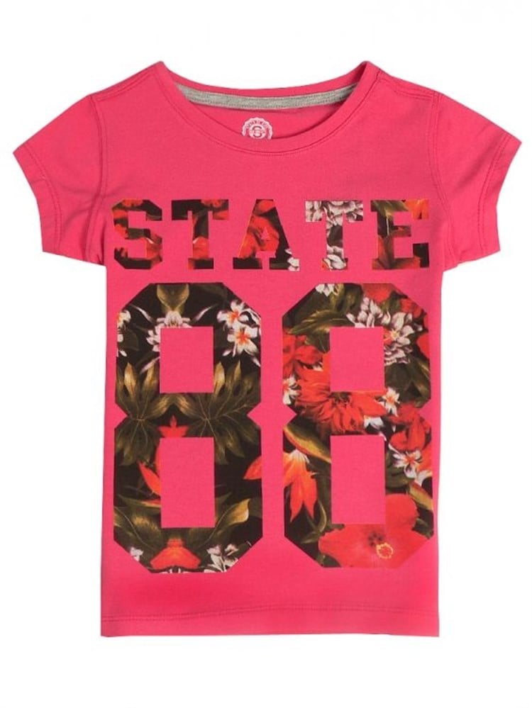 State of Kids 88 T-Shirt Pembe