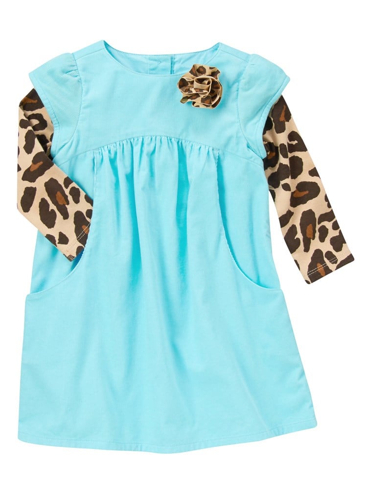 Gymboree Kadife Desenli Elbise