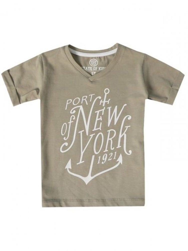 State of Kids Port Of New York T-Shirt - Gri