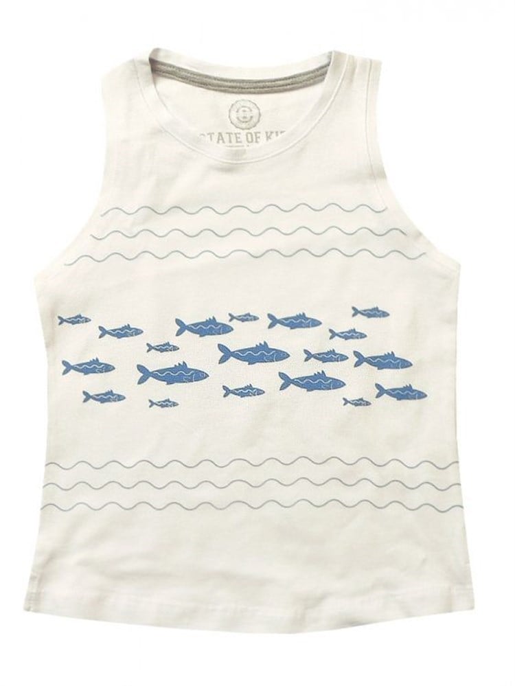 State of Kids Sevimli Balık Atlet - Beyaz