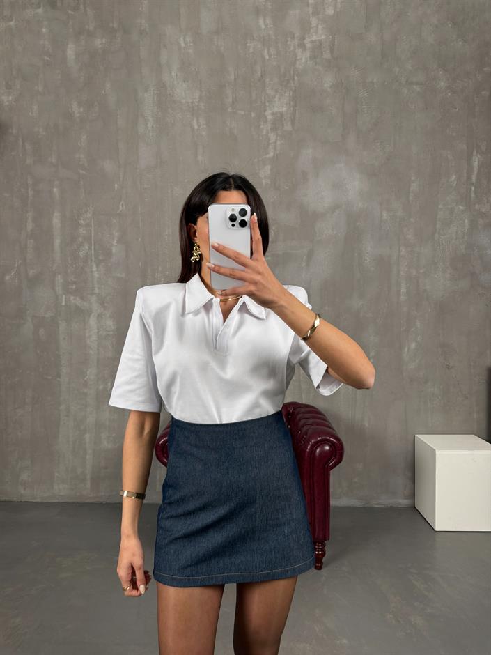 Nadin Mavi Denim Etek