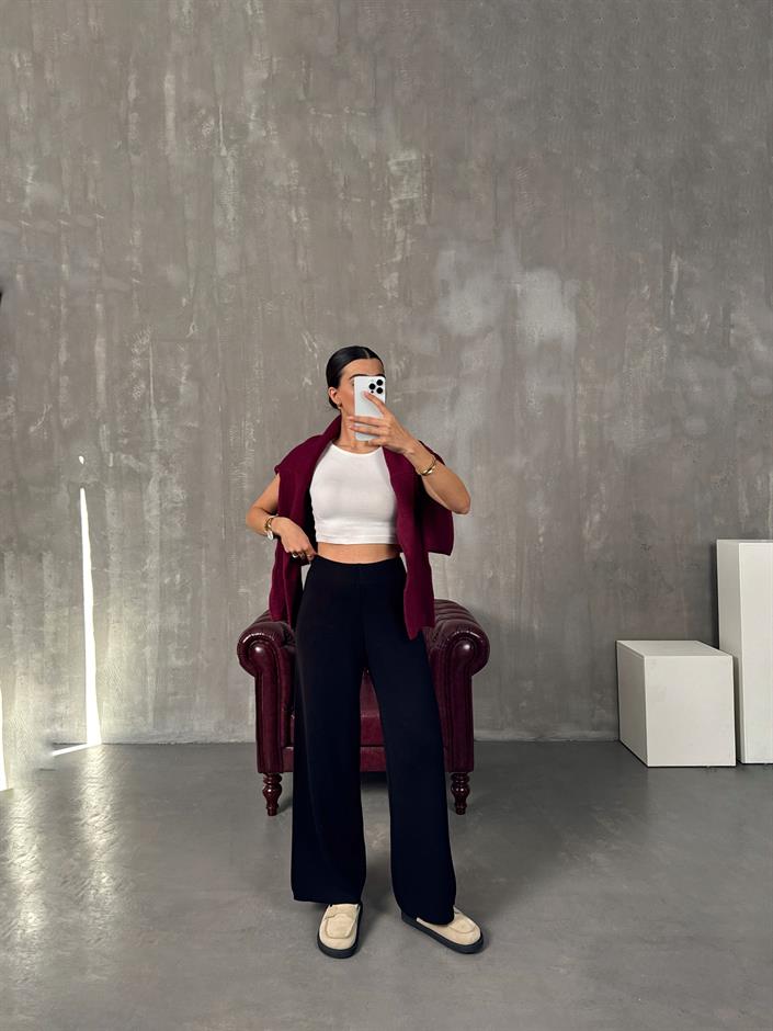 Jeny Siyah Triko Pantolon