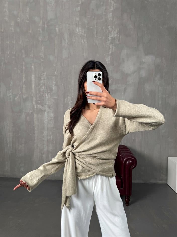 Zebby Vizon Yandan Bağlamalı Hırka