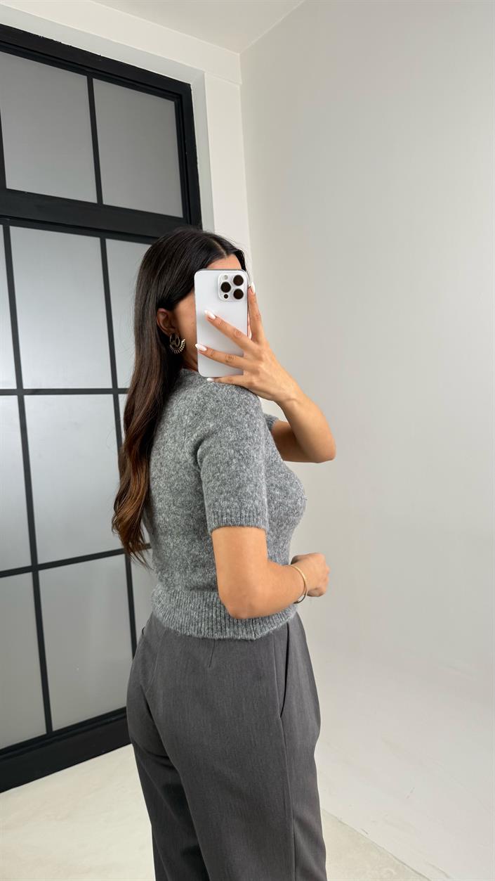 Antrasit Cepli Kumaş Pantolon GAUS-00544