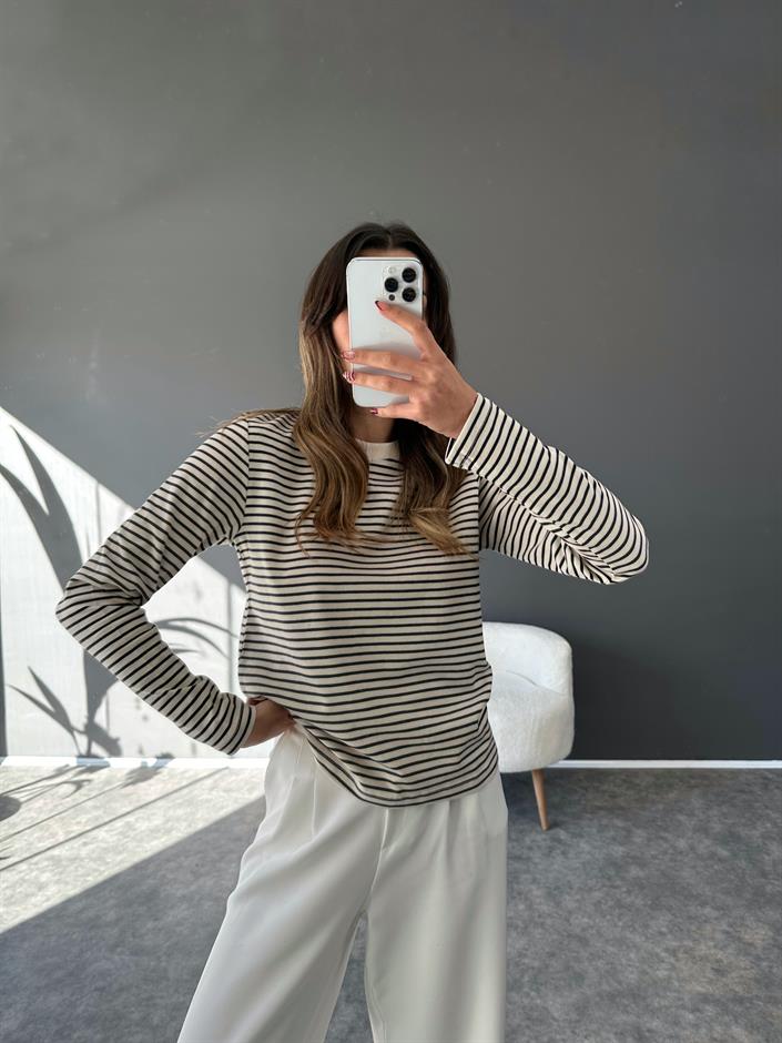 Co Siyah Çizgili Sweat