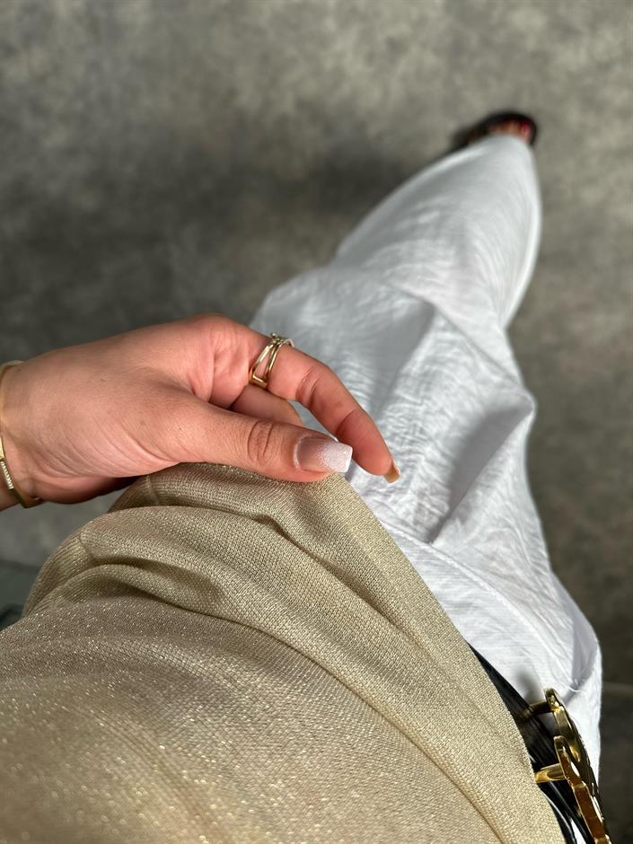 Gold Simli Halter Atlet