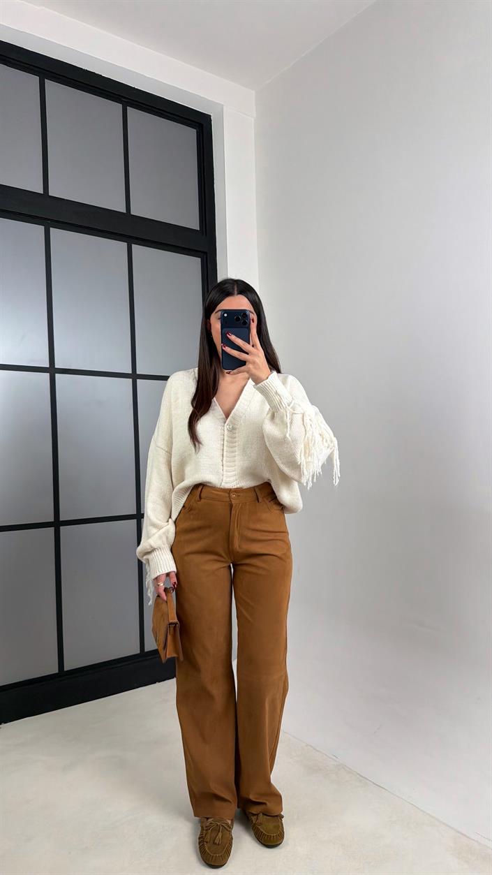 Camel Süet Muadil Pantolon GAUS-00775