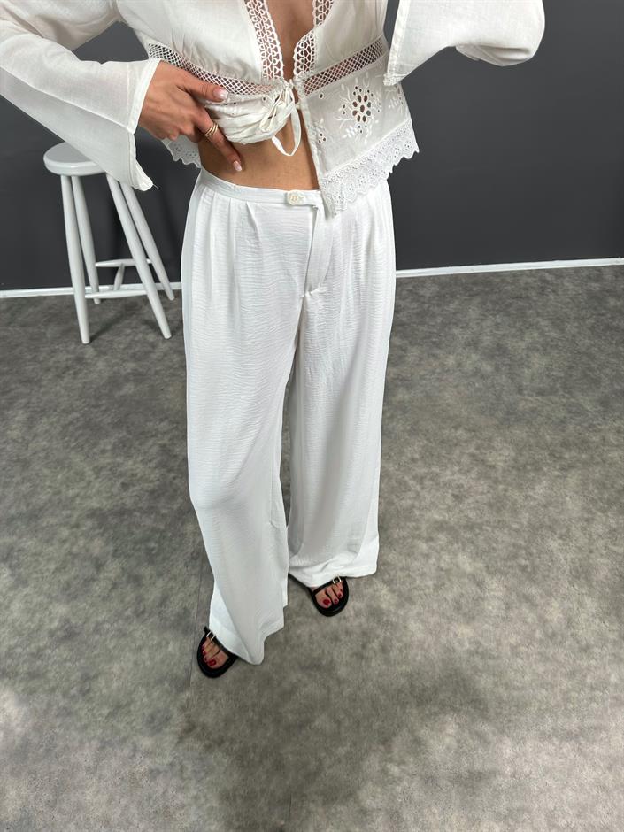 Ylv Beyaz Salaş Premium Pantolon 