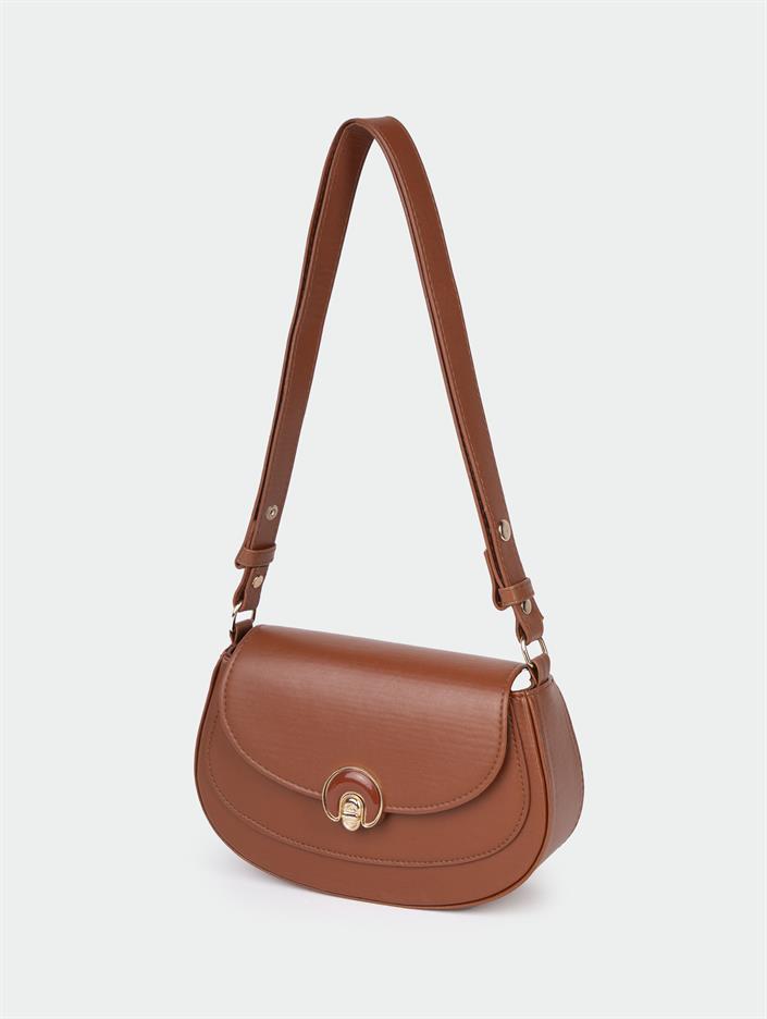 310 MIKNATISLI DÜĞME MODEL ÇANTA CAMEL