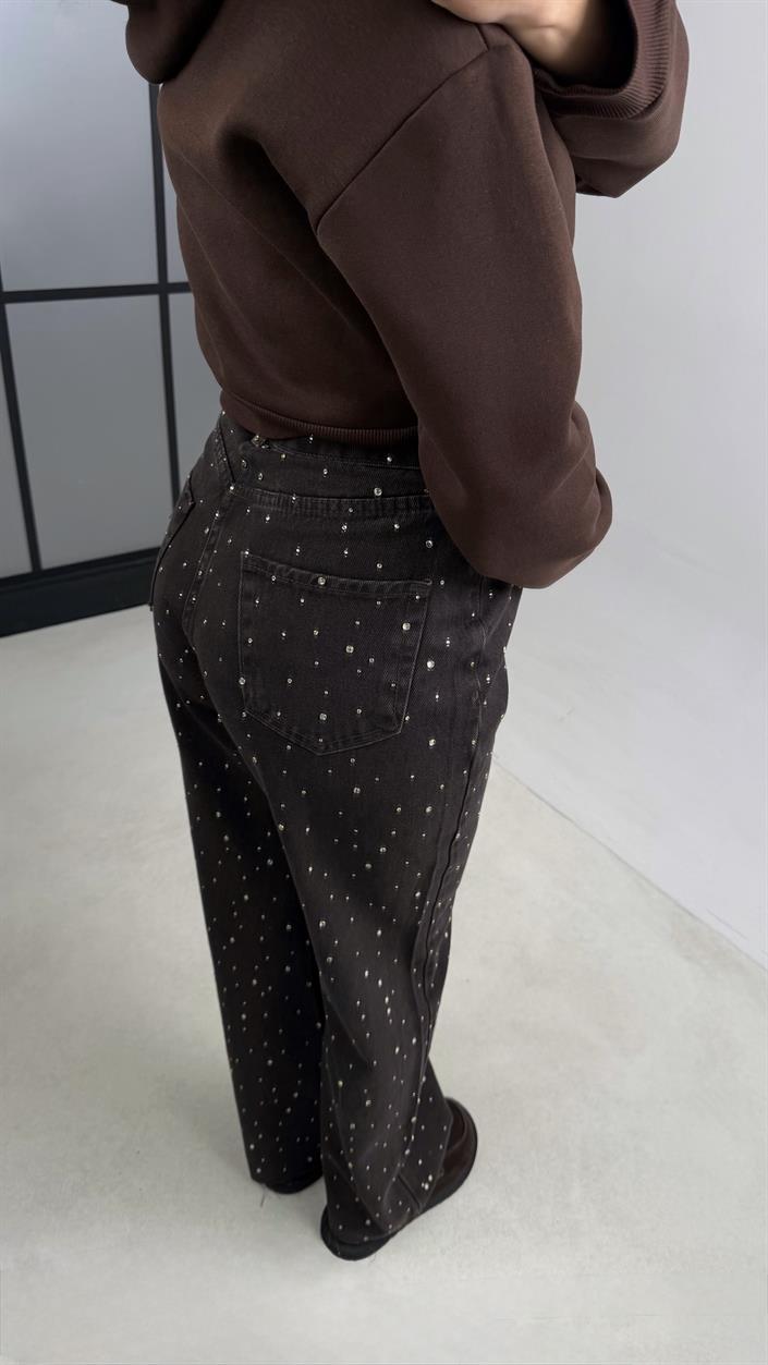 Acı Kahve Full Taş İşlemli Muadil Premium Jean GAUS-00965 GAUS-00972