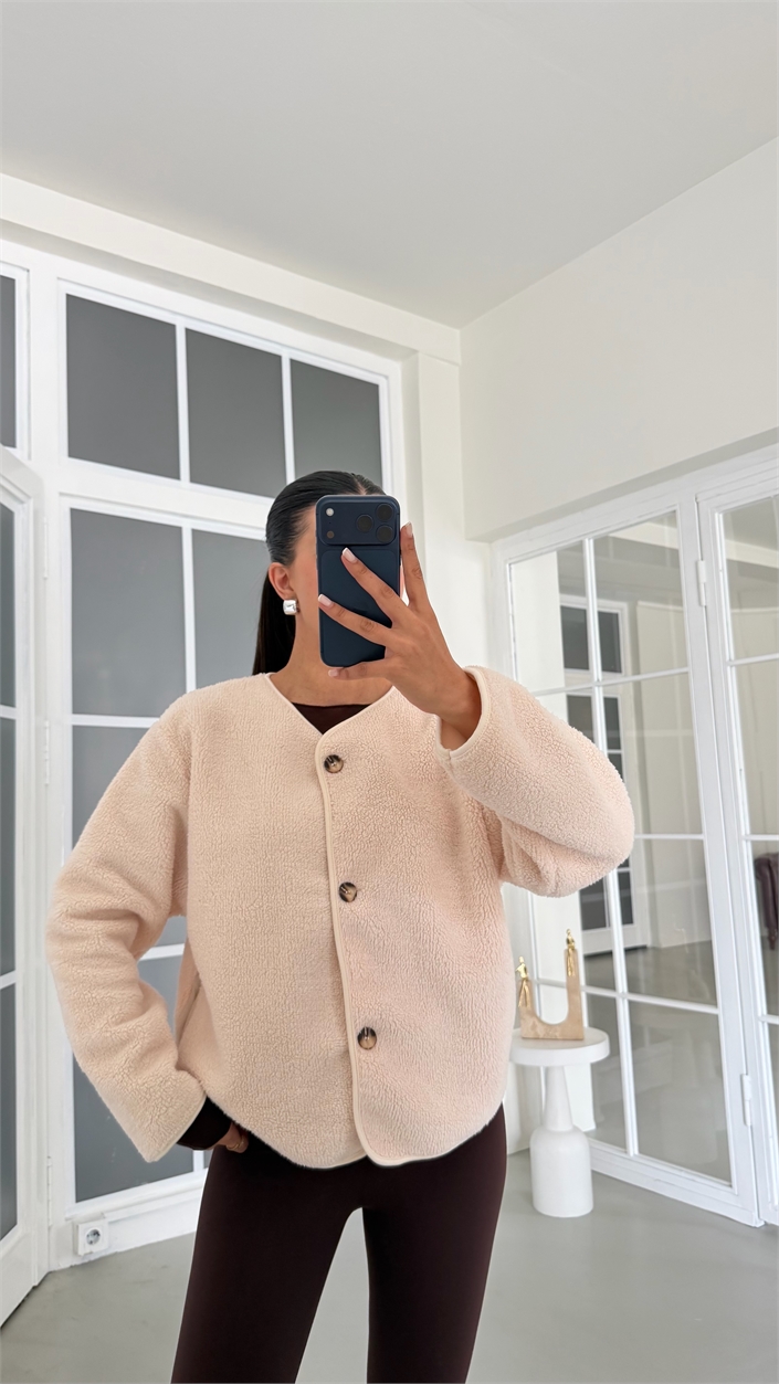 Krem Biyeli Polar Hırka GAUS-01916 GAUS-02150