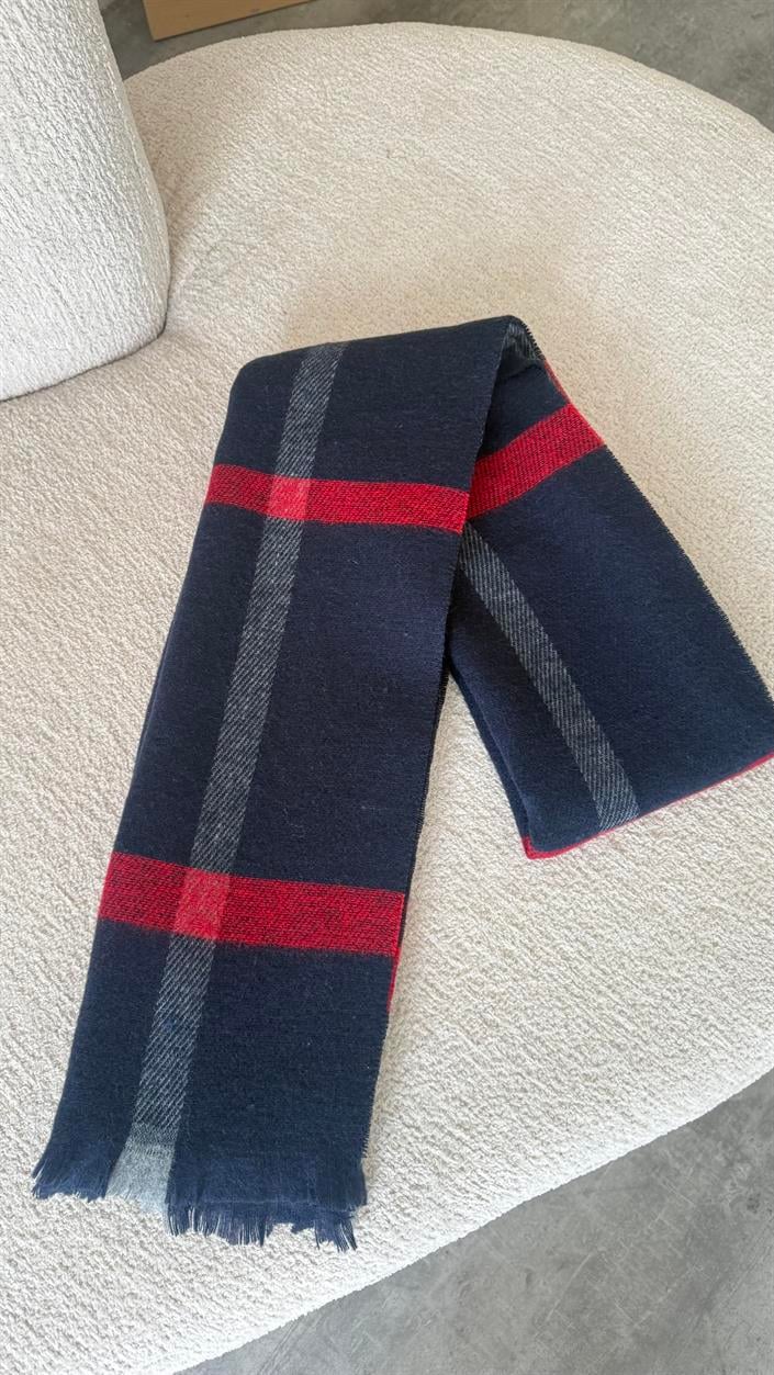 Lacivert Yumuşak Dokulu Atkı GAUS-00946