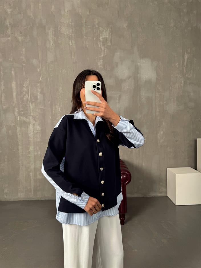 Nico Gömlek Detaylı Düğmeli Hırka