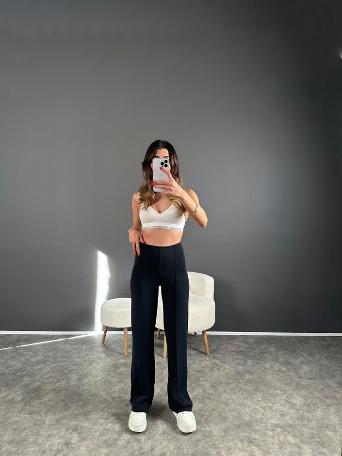 Antrasit Çımalı Modal Pantolon 