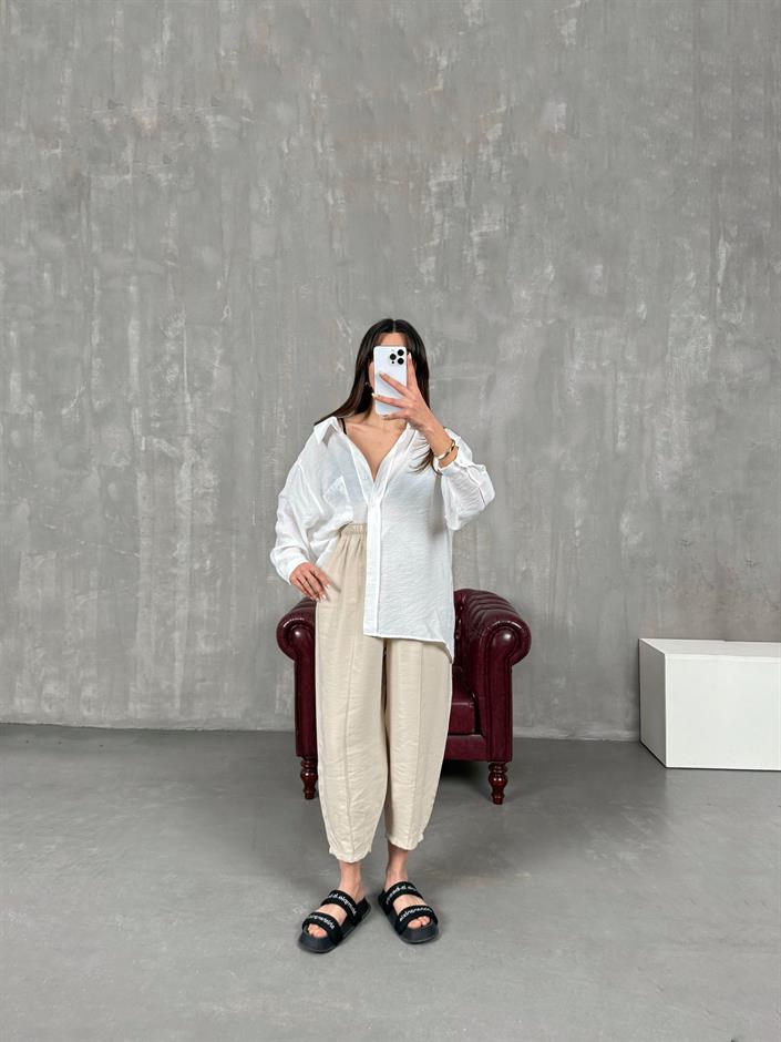 Orfi Taş Çımalı Tensel Şalvar Pantolon