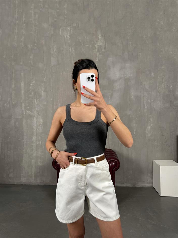 Gri Askılı Crop Gaus00220