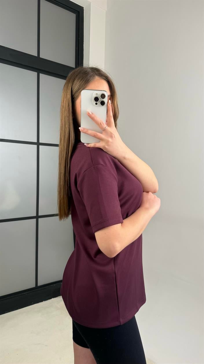 Mürdüm V Yaka Basic Tshirt GAUS-01131