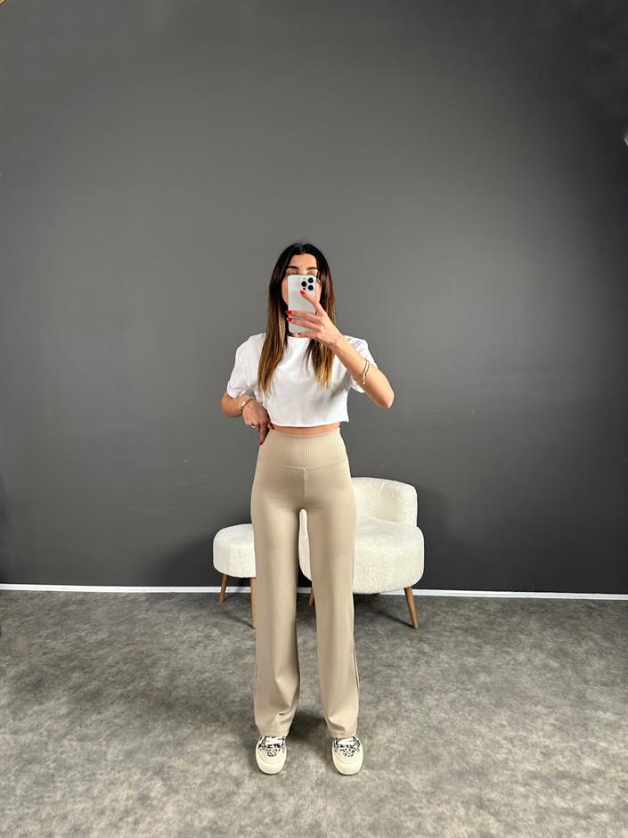 Oysh Baskılı Taş Fitilli Pantolon