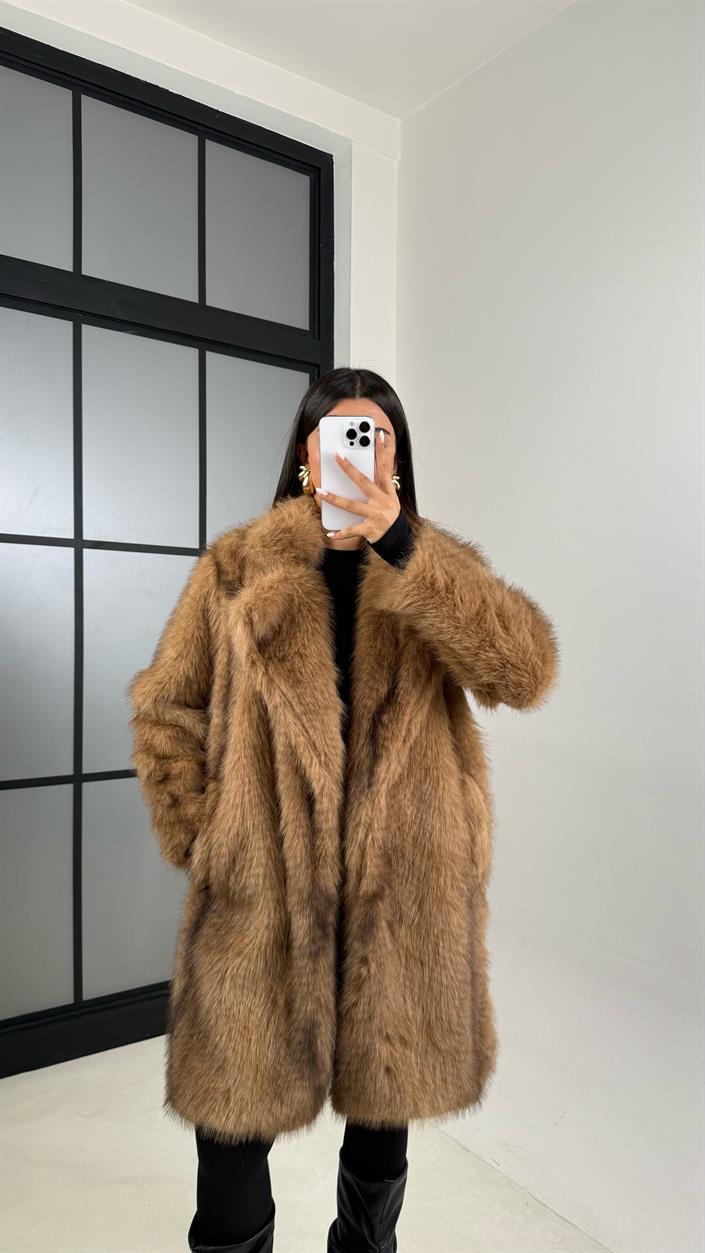 Camel Astarlı Midi Boy Premium Kürk GAUS-00504