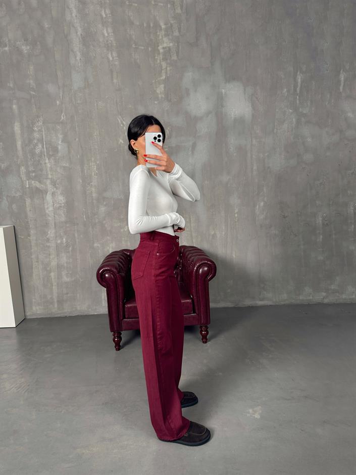 Pooki Bordo Wide Leg ZR Jean