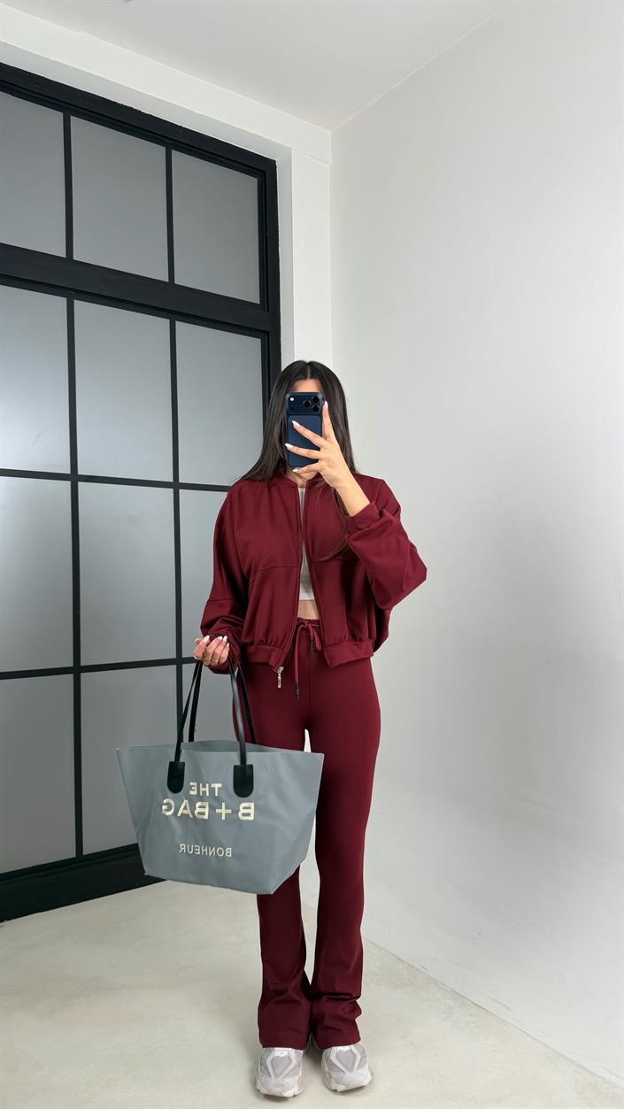 Bordo Zr Muadil Hırka Eşofman Spor Takım GAUS-00648