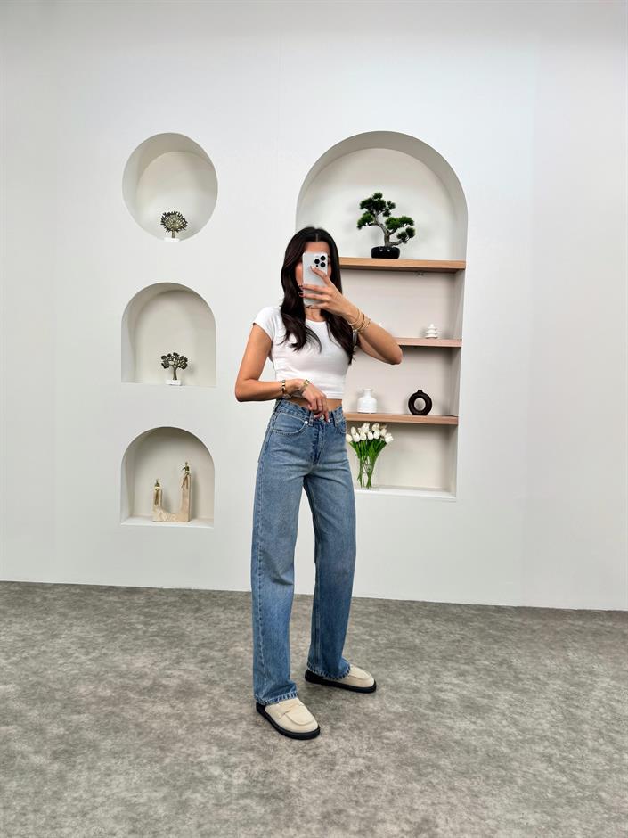 Lov Orta Mavi ZR Model Palazzo Jean 