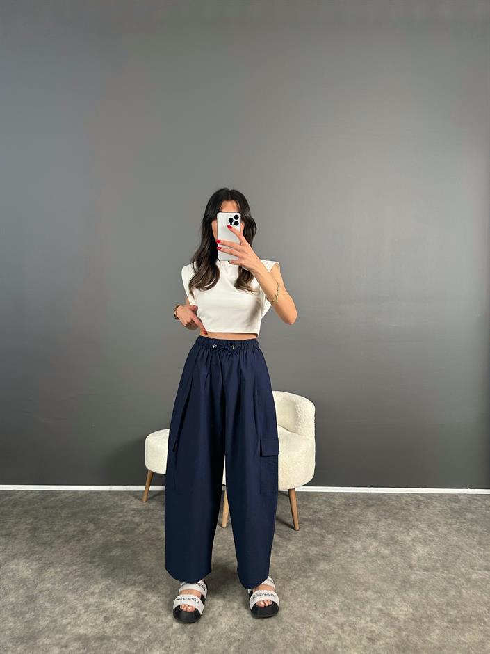 Lacivert Balon Paraşüt Pantolon