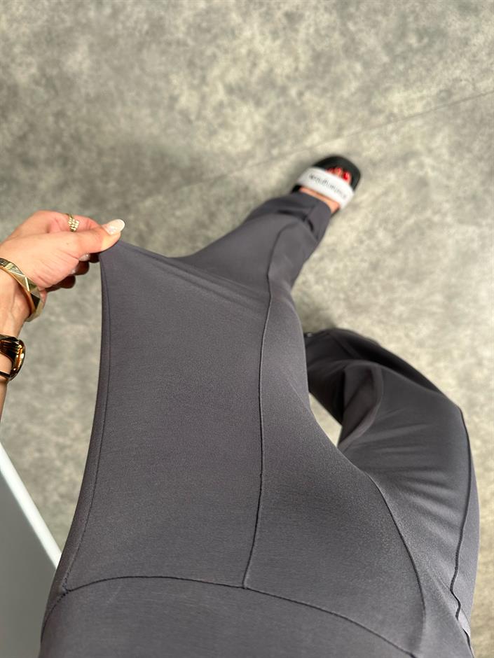 Bancy Antrasit Çımalı Rahat Modal Pantolon