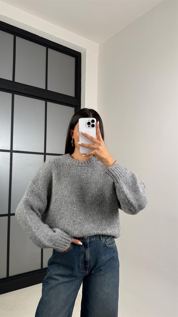 Gri Örgü Kazak GAUS-00511