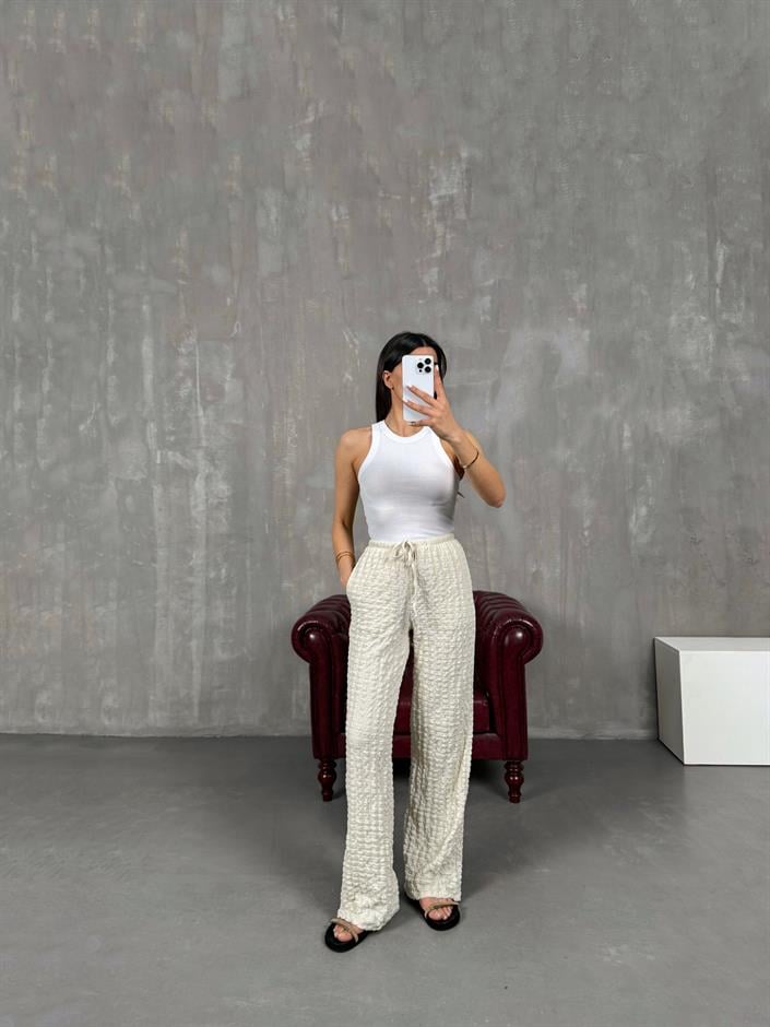 Krem Bürümcük Pantolon Gaus00067