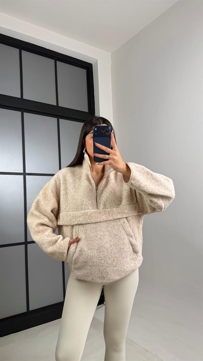 Taş Cepli Polar Sweatshirt GAUS-00723 GAUS-01135