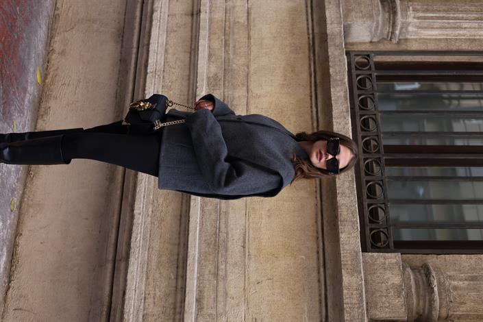 Antrasit Astarlı Kısa Kaşe Kaban GAUS-00667