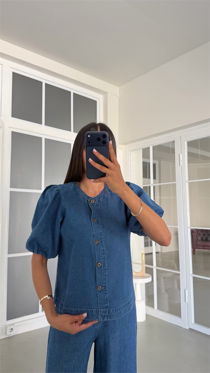 Mavi Balon Kol Denim Ceket GAUS-02039