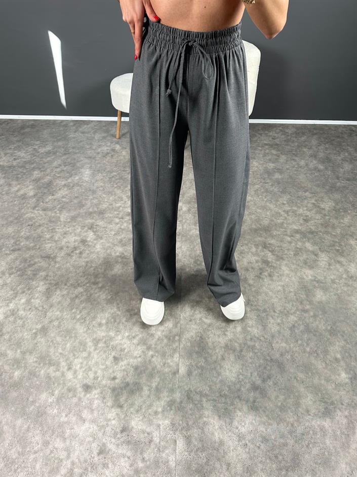 Olya Gri Beli Lastikli Pantolon
