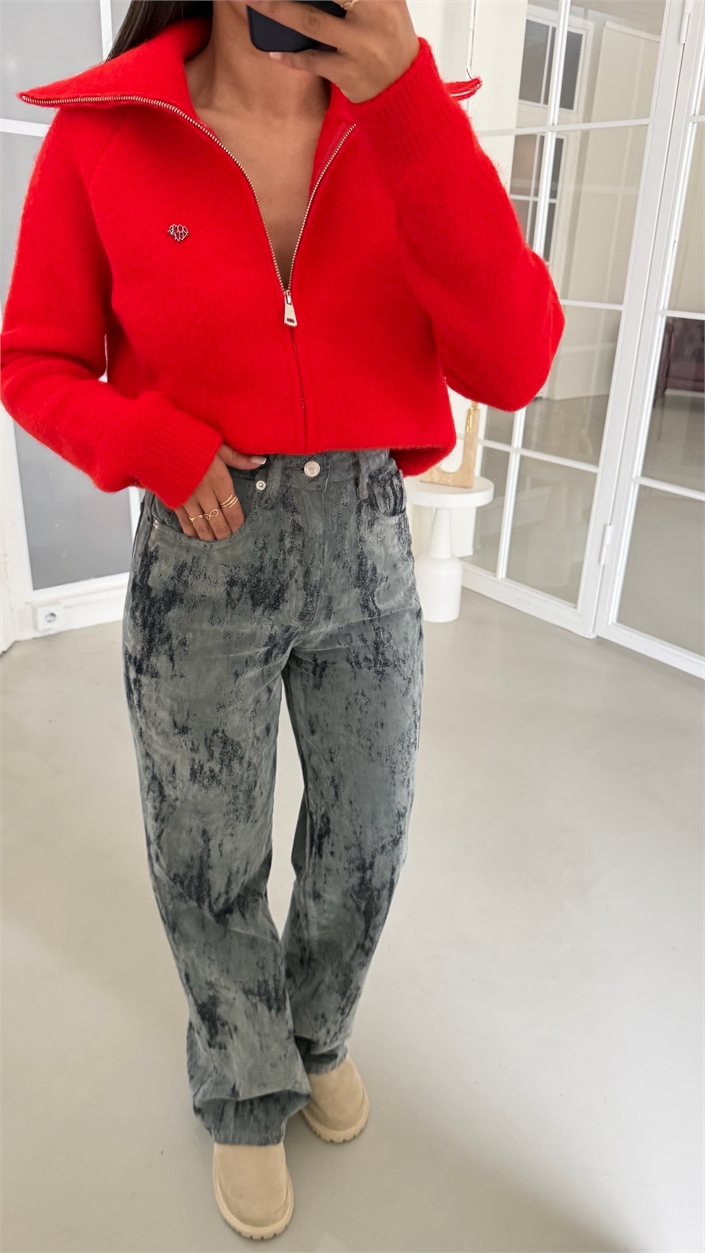 Gri ZR Model Kadife Tasarım Jean GAUS-02170