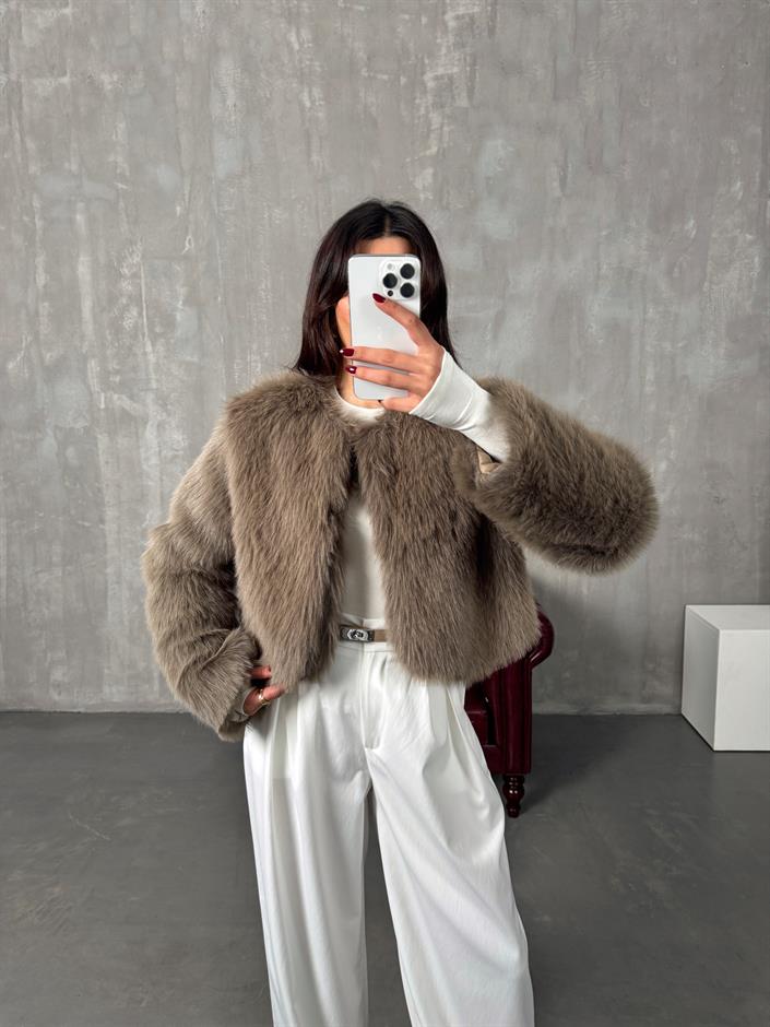 Gano Kahve Astarlı Kürk