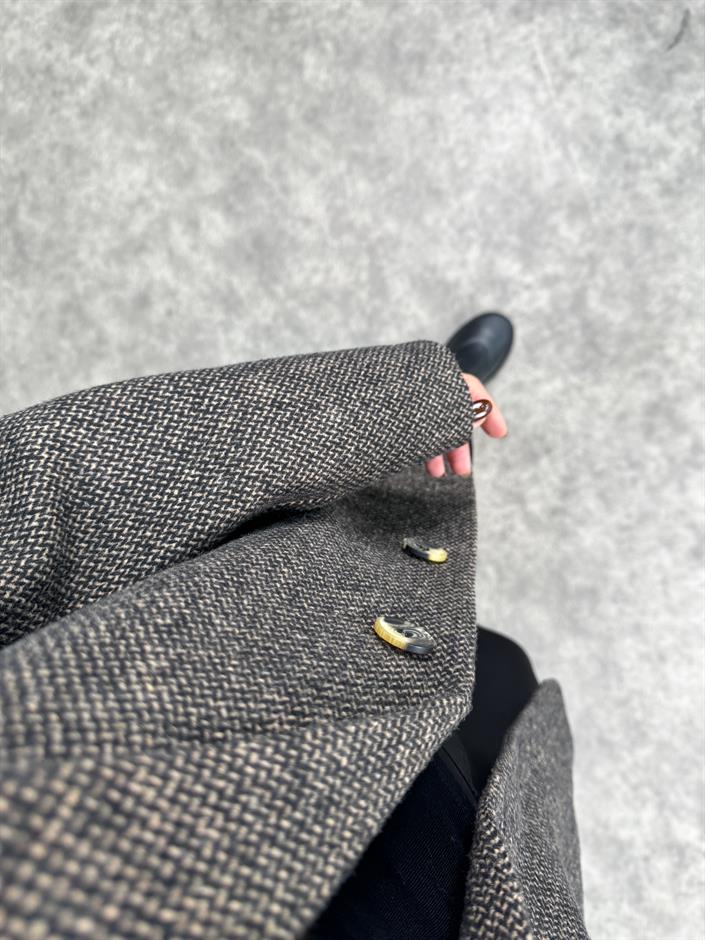 Dany Kahve Astarlı Kaşe Blazer Ceket