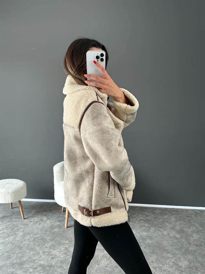 Rommy Premium Taş Kürkü Mont